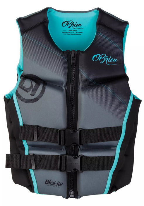 OBrien 2024 Women's Flex V-Back LTD Neoprene CGA Wake Vest Aqua
