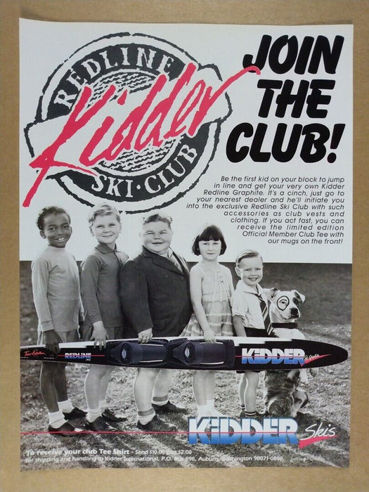 Kidder Vintage Redline Slalom Ski 66" with Adjustable Boot / RTP