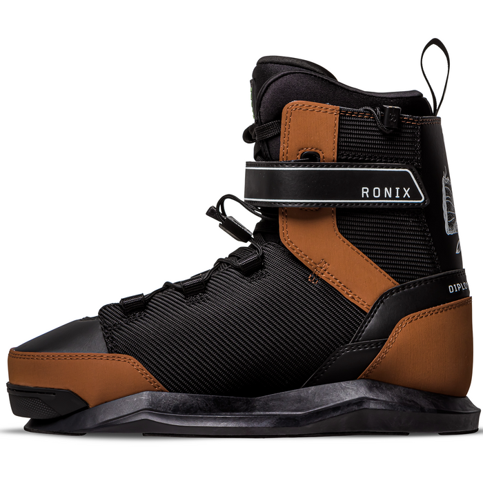 Ronix 2024 Diplomat EXP - Intuition - Black / Gum Rubber Wakeboard Boot