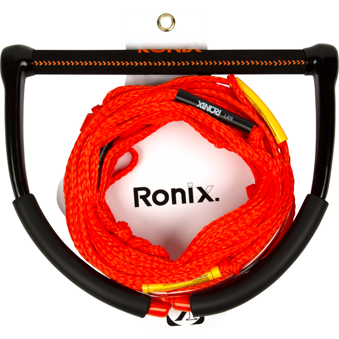 Ronix 2024 Kid's Combo - 14in. Hide Grip 0.94 in. Dia. w/55ft. 4-Sect. PE Rope - Ora...
