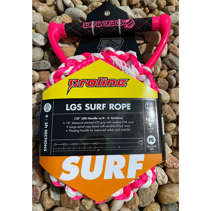 Performance Ski and Surf 25 Pro Surf Rope / Handle Combo - LG Pink/White