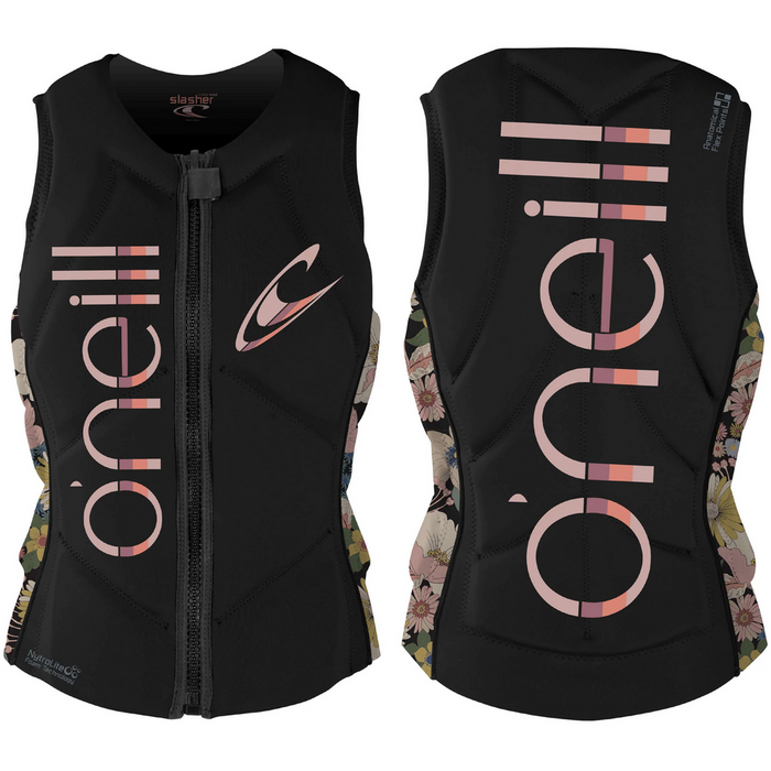 ONeill Womens Slasher Comp Vest - Black/Twiggy Floral Print