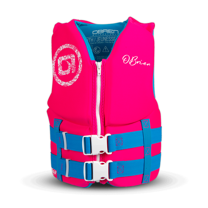 OBrien Traditional Youth Neo Life Jacket - Pink (55-88 lbs)
