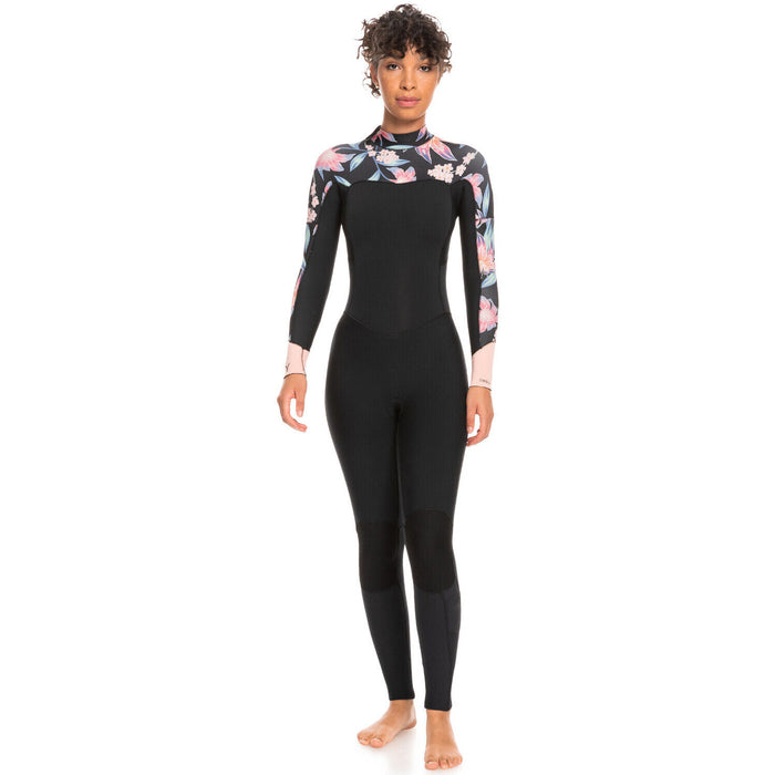 Roxy 3/2mm Swell Series BZ LS Wetsuit Anthracite Paradise Found (KVJ6)