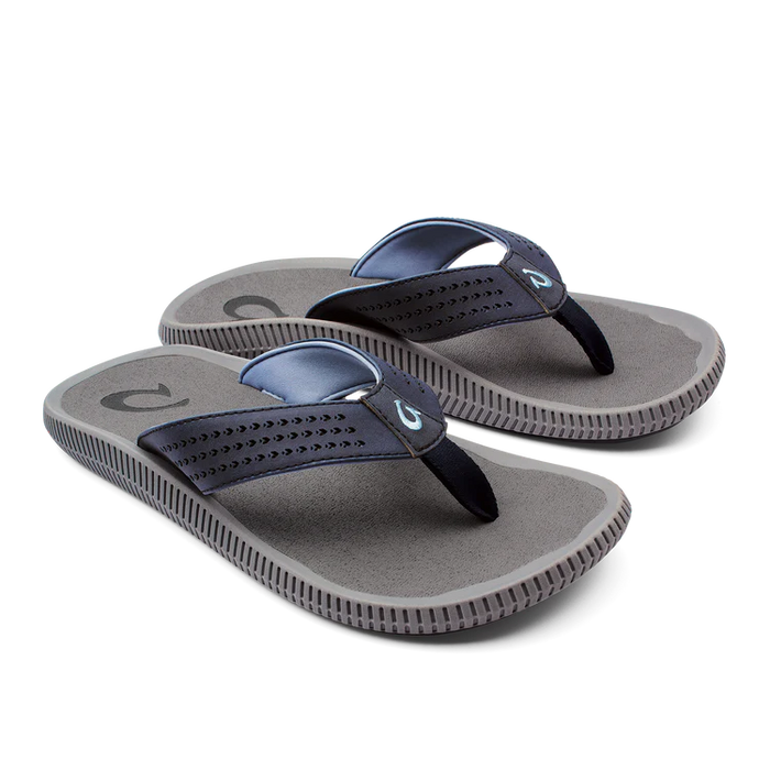 OluKai Ulele Mens Sandal Blue Depth / Charcoal