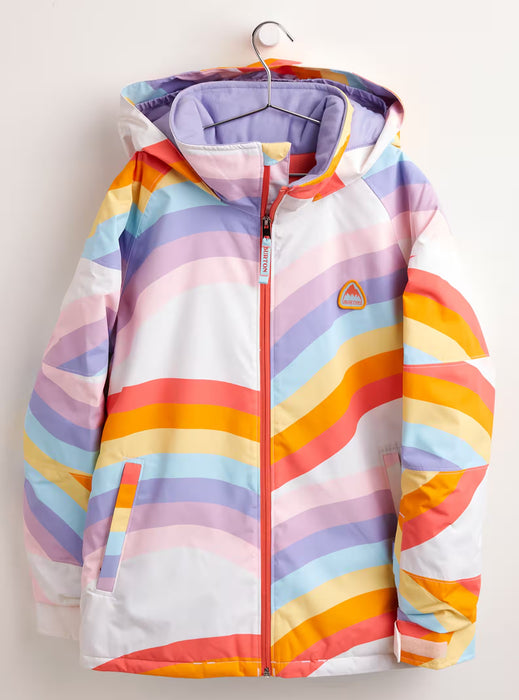 Burton 2022 Girls Hart Jacket M Stout Rainbow Mashup