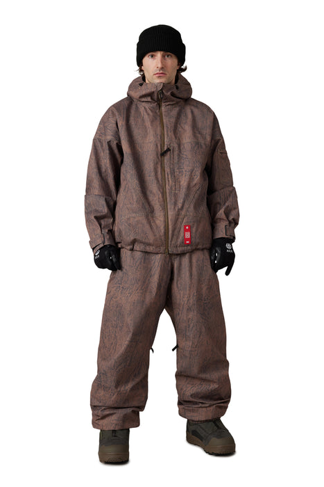 686 MENS 686 DOJO 20K PANT - Brown Crinkle Wash