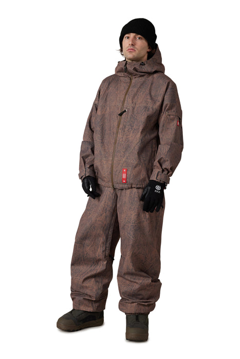 686 MENS 686 DOJO 20K PANT - Brown Crinkle Wash