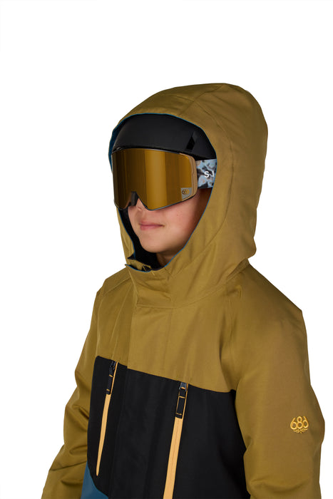 686 BOYS GEO INSULATED JACKET - Bronze Colorblock