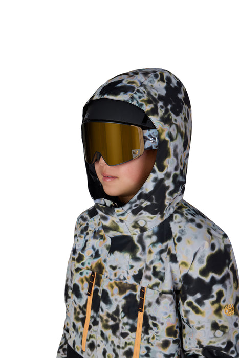 686 BOYS GEO INSULATED JACKET - Grey Tundra Colorblock