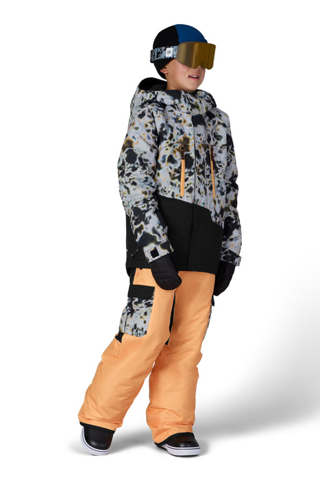 686 BOYS GEO INSULATED JACKET - Grey Tundra Colorblock
