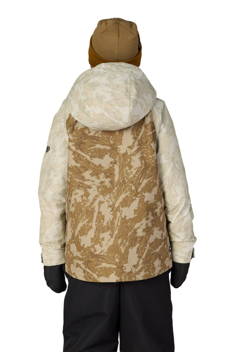 686 BOYS GEO INSULATED JACKET - Limestone Scratch Colorblock