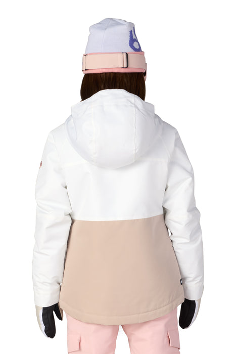 686 GIRLS ATHENA INSULATED JACKET - White Limestone Colorblock