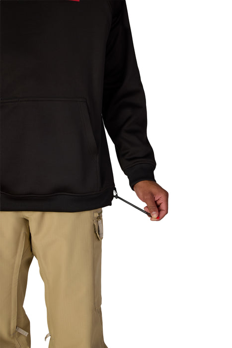686 MENS BONDED FLEECE HOODY - Black Red
