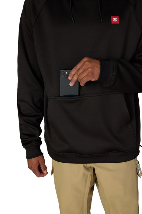 686 MENS BONDED FLEECE HOODY - Black Red