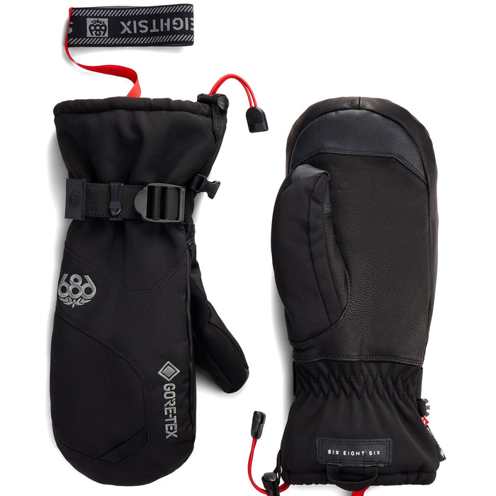 686 MENS GORE-TEX LEATHER LINEAR MITT - Black
