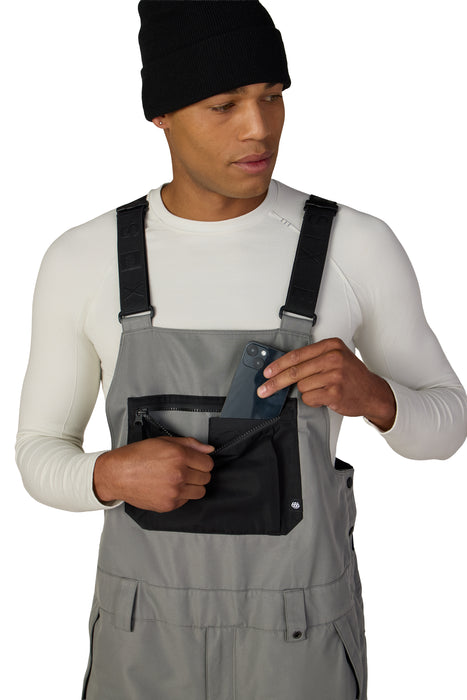686 MENS HOT LAP INSULATED BIB - Rhino Grey Colorblock