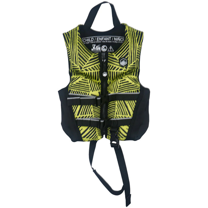 Liquid Force 2026 Fury Child CGA Vest - Green/Black - 33-55 lbs.