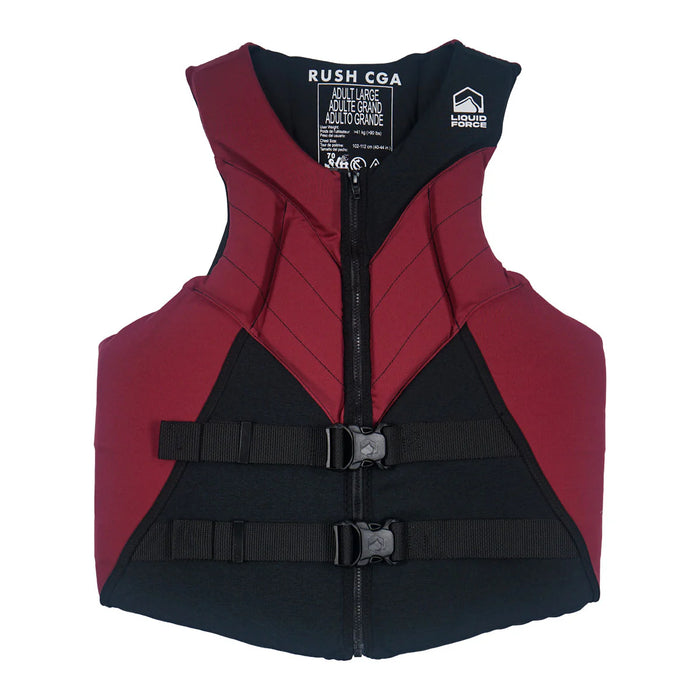 Liquid Force 2026 Rush CGA Vest - Black/Maroon