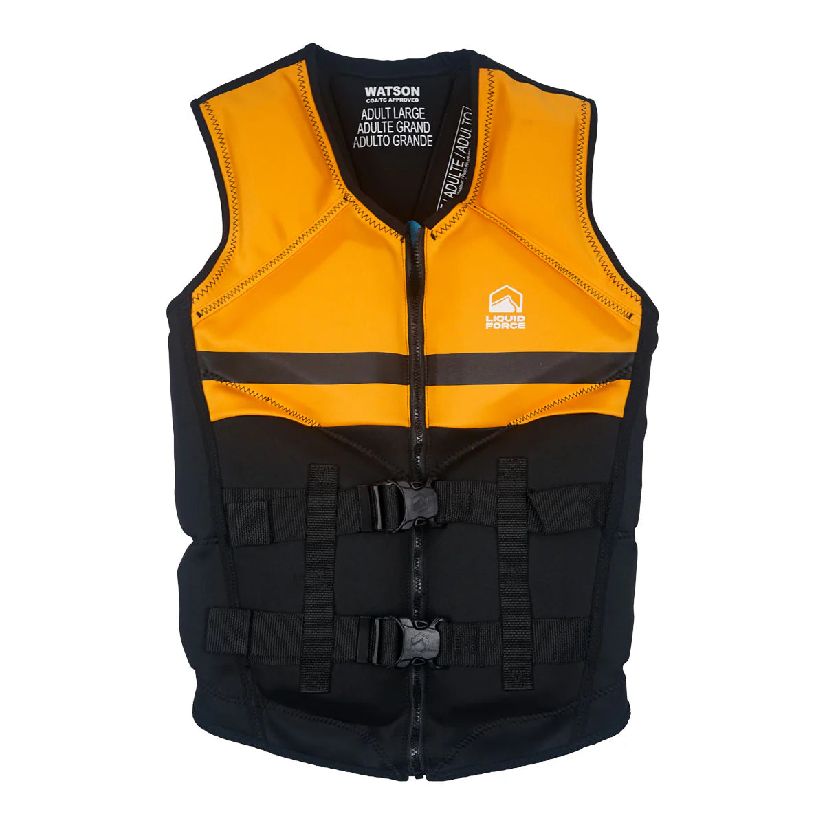 Liquid Force 2026 Watson CGA Vest Orange Black Performance Ski Surf Liquid Force 2026 Watson CGA Vest Orange Black Performance Ski Surf