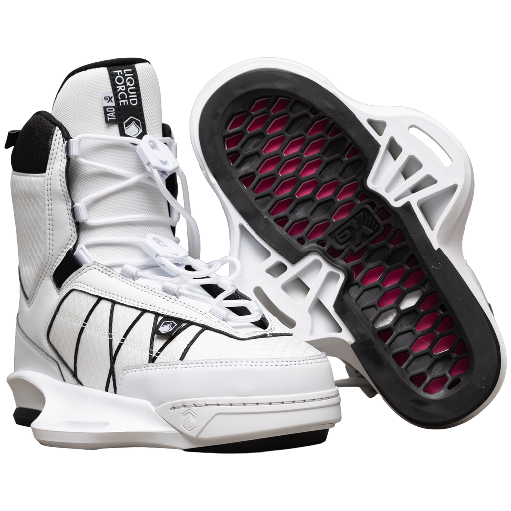 Liquid Force 2026 Tao 6X Wakeboard Binding - White — Performance