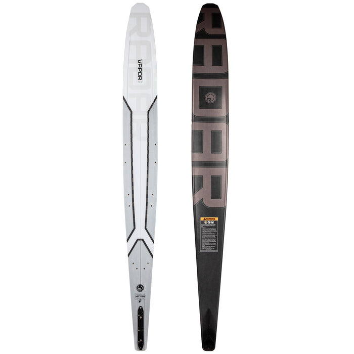 2027 Radar Vapor Pro Build Slalom Ski in Cloud White showing top and base views.