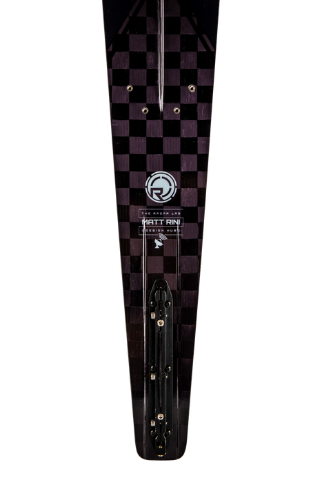 2027 Radar Vapor Pro Build Slalom Ski tail detail in Indigo Purple.