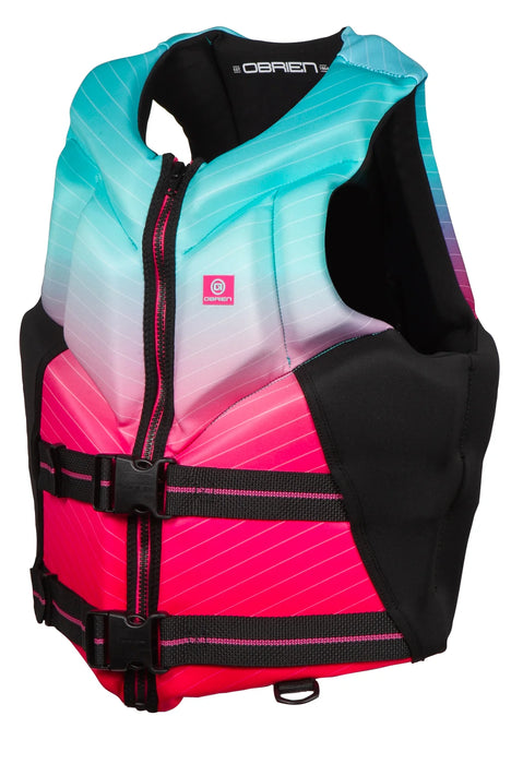 Obrien Womens Aviator Life Vest (Pink/Aqua) -