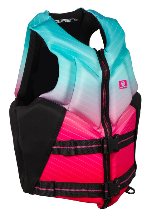 Obrien Womens Aviator Life Vest (Pink/Aqua) -