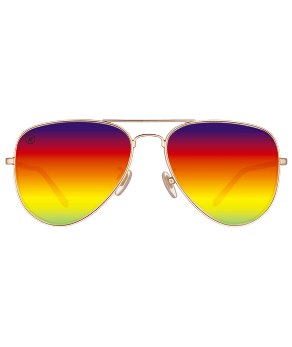 Blenders A- Series Aviators -  Arizona Sun - Gold/Red