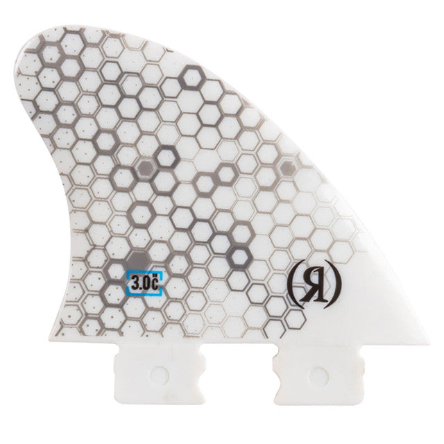 Ronix 3.0 in. Fiberglass Button - Blueprint - Center Surf Fin - White