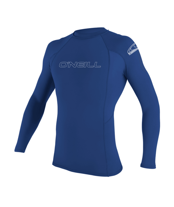 Oneill Mens Basic Skins 50+ Long Sleeve Rash Guard - Pacific