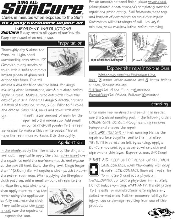 Ding All SunCure Epoxy Repair Kit