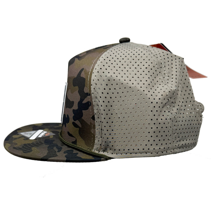 Performance Rubber P Logo Tech Snap Back Hat - Green Camo