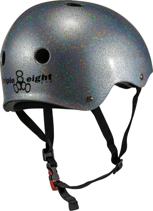 Triple Eight The Certified Sweatsaver Helmet Silver Glitter