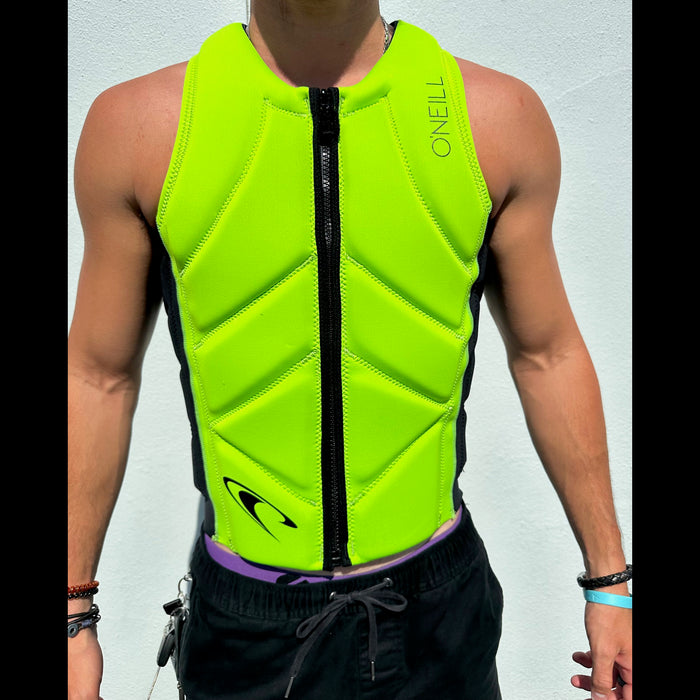 ONeill Slasher Full Zip Competition Vest Day Glo / Black