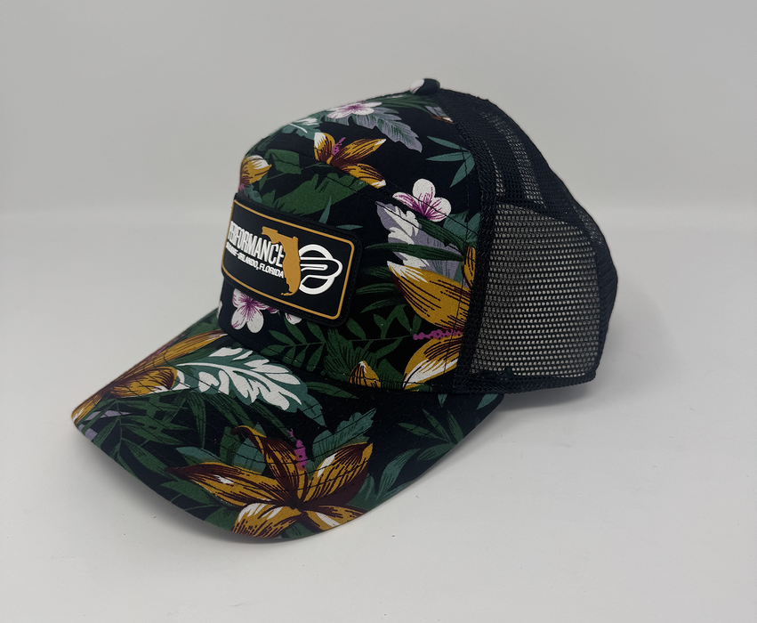 Performance Draftsman Hat Black Floral / Black