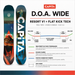CAPiTA 2026 D.O.A. Wide snowboard front and base graphics