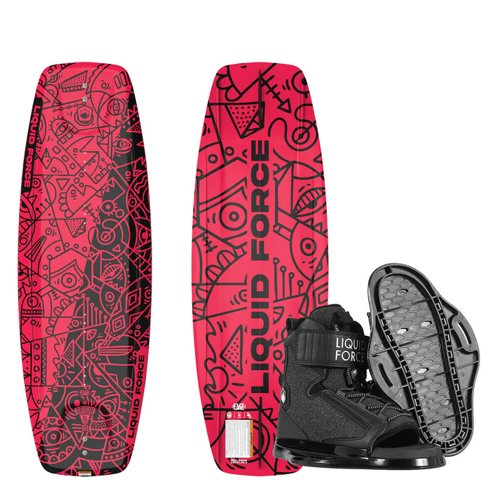 Liquid Force Origin Future Series Kids Wakeboard + Rant 6R Boots Package