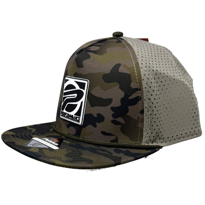 Performance Rubber P Logo Tech Snap Back Hat - Green Camo