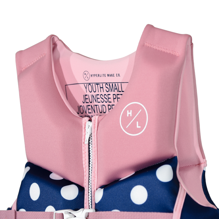 Hyperlite 2027 Girls’ Youth Indy CGA Life Vest – Pink/Blue