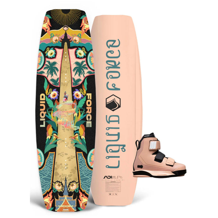 Liquid Force Holiday Womens Wakeboard Package w/ Hook 6X Boots