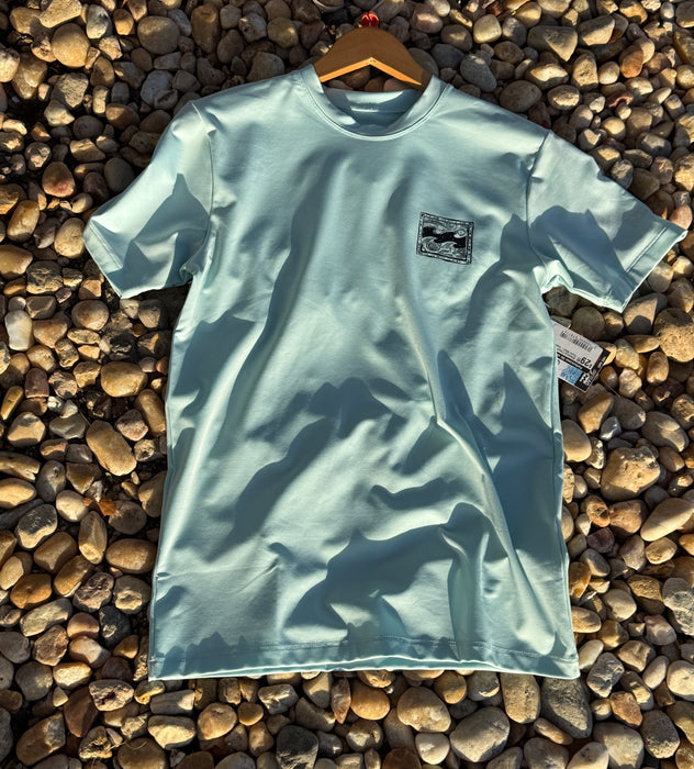 Billabong Crayon Wave Premium Tee – Youth. Coastal Blue