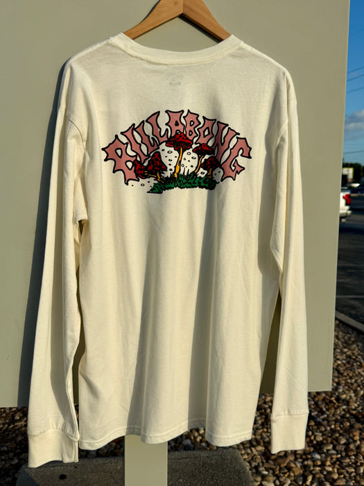 Billabong Theme Arch Long Sleeve T-Shirt- Off White