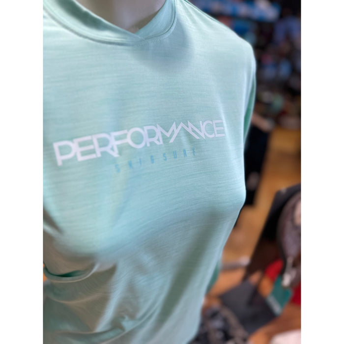Performance Malibu S/S Womens Rash Shirt Heather Mint