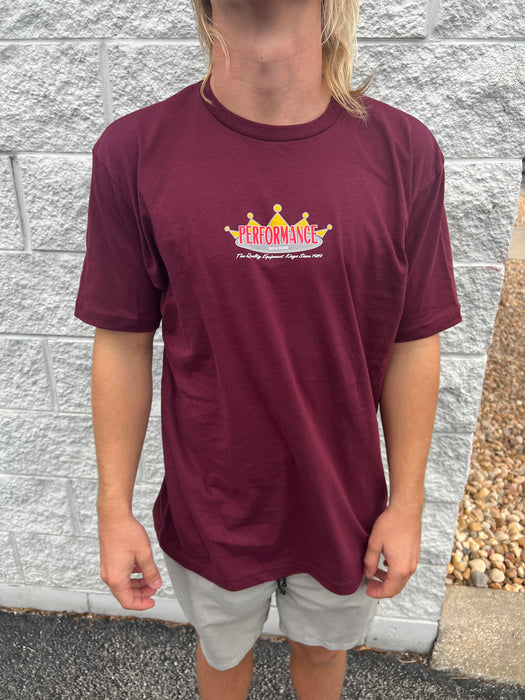 Performance CH Crown Logo Shirt - Burgundy