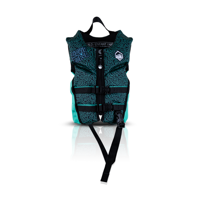 Liquid Force 2027 Fury Child CGA Life Vest - Emerald - 33-55 lbs