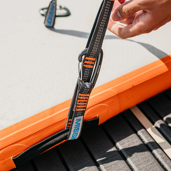 Mission Tie-Down Strap Kit – 2 Adjustable Straps + 4 Quick-Attach Clips for REEF & Inflatable Dock Transport