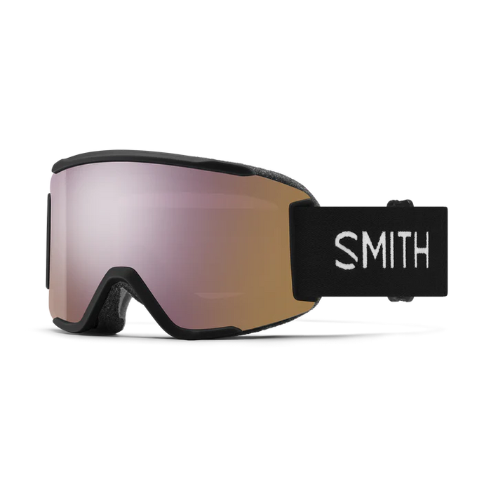 Smith Goggles Squad S Black Chromapop Everyday Rose Gold Mirror
