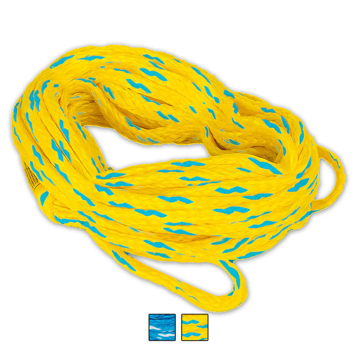 OBrien 2024 4 Person Floating Tube Rope (4100 lbs) Yellow / Aqua
